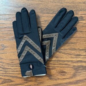 Isotoner Aris Black Mink Gloves One Size New in Box